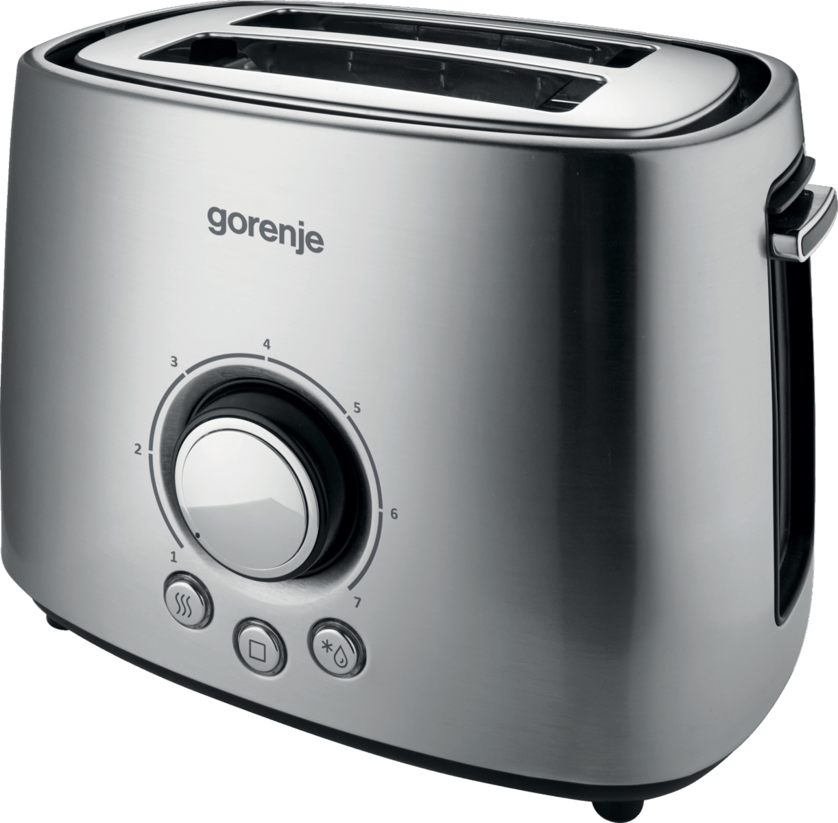 Gorenje - Toaster - T1000E - Power 1000 W - Number of slots 2 - Housing material  Metal - Stainless Steel