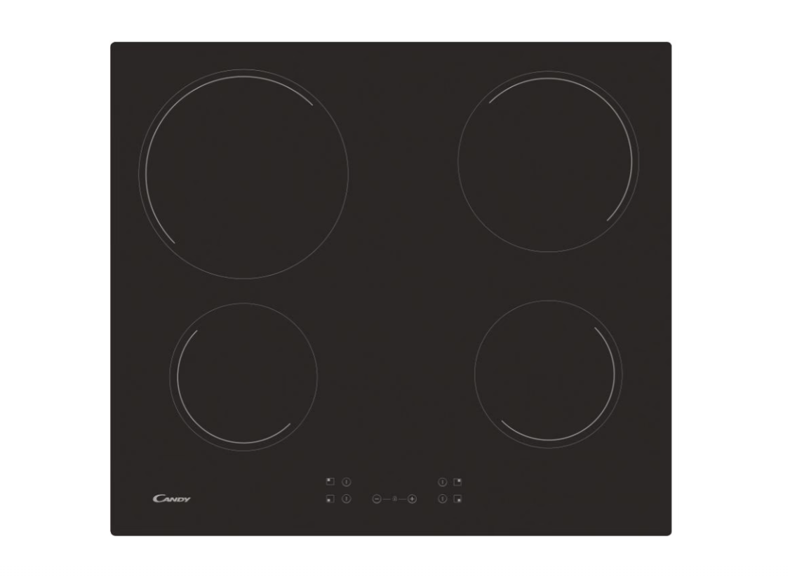 Candy - Hob - CH64CCB/4U2 - Vitroceramic - Number of burners/cooking zones 4 - Touch - Black
