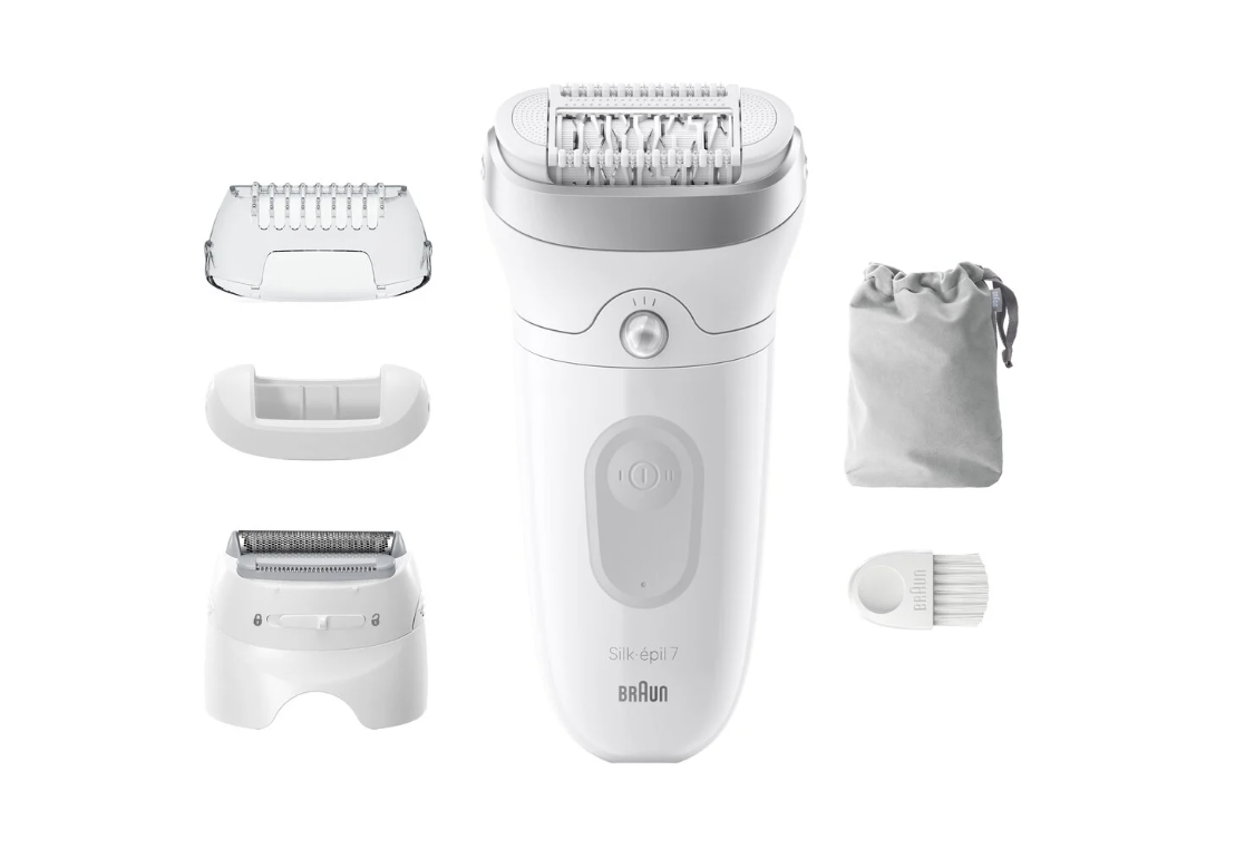 Braun Epilator - SE7-041 Silk épil 7 - Number of power levels 2 - Wet & Dry - White/Silver