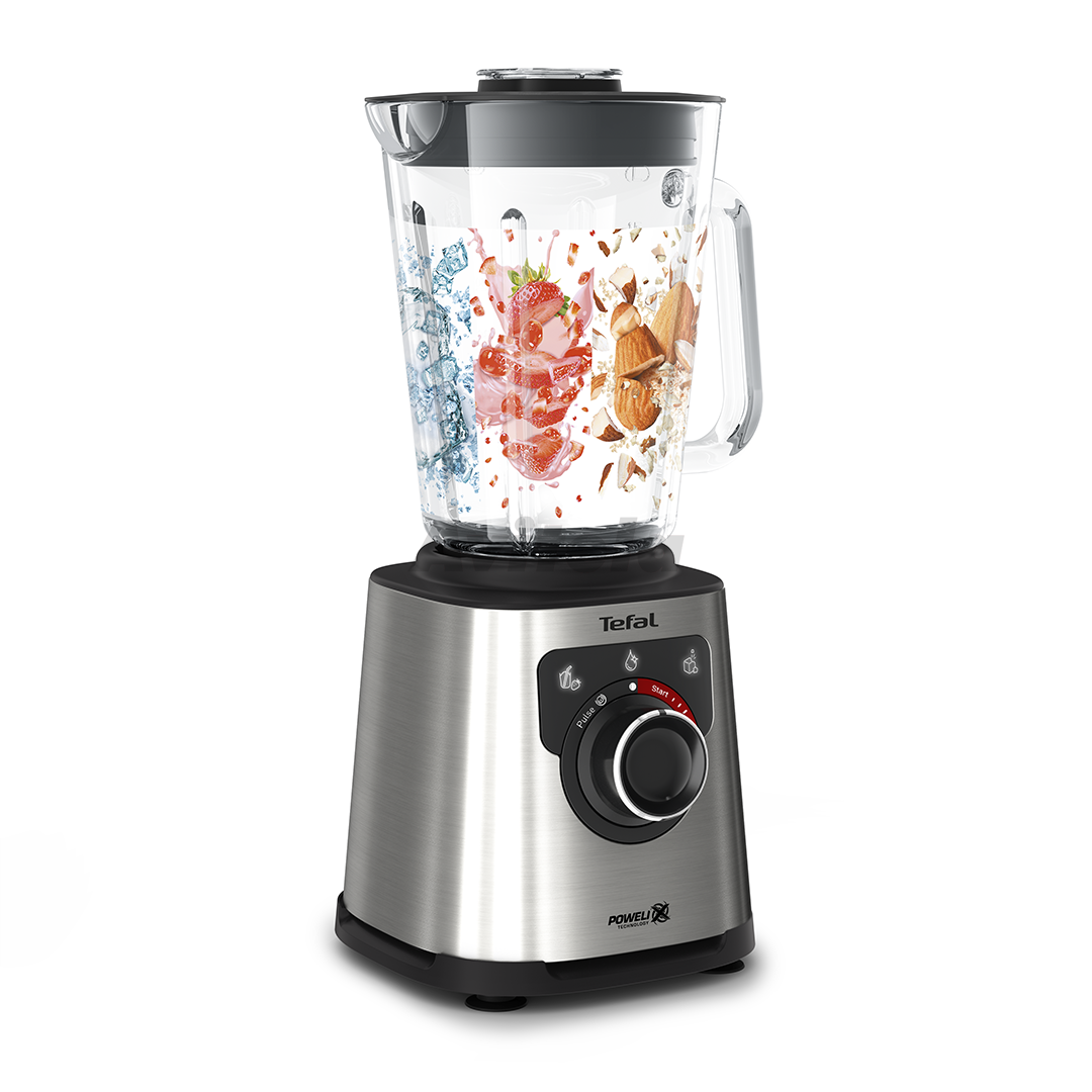 TEFAL - Blender - BL871D31 PerfectMix+ High speed - Tabletop - 1200 W - Jar material Glass - Jar capacity 1.5 L - Ice crushing - Stainless Steel