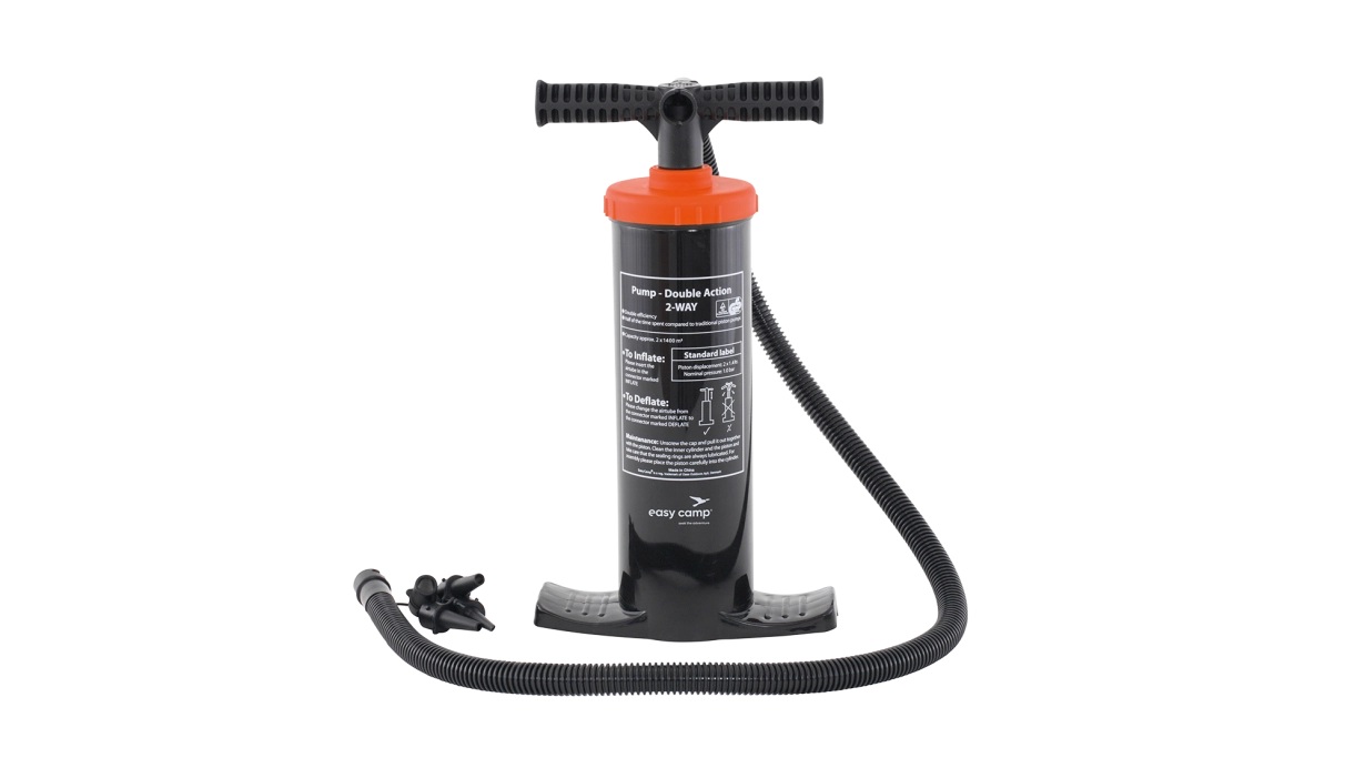 Easy Camp Double Action Pump Manual Air Pump for Quick Inflation - 1.4 L
