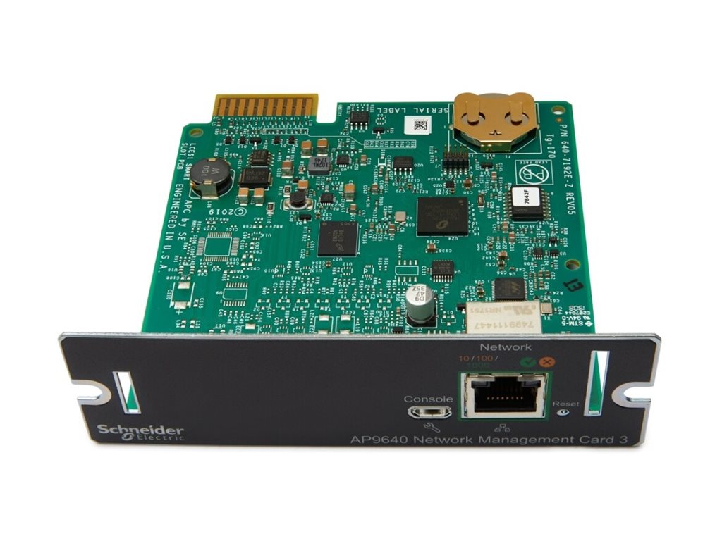 Schneider Electric Device monitoring and control, network management cards, NMC3, secure remote UPS monitoring and control - AP9640