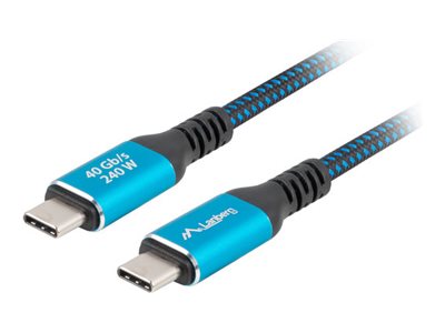 Lanberg - USB-C M/M 4.0 CABLE 240W 8K 60HZ - CA-CMCM-45CU-0015-BK