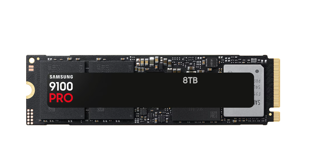 Samsung SSD - 9100 PRO - 8000 GB - Solid-state drive interface PCIe 5.0 x4, NVMe 2.0 - Read speed 14800 MB/s - Write speed 13400 MB/s