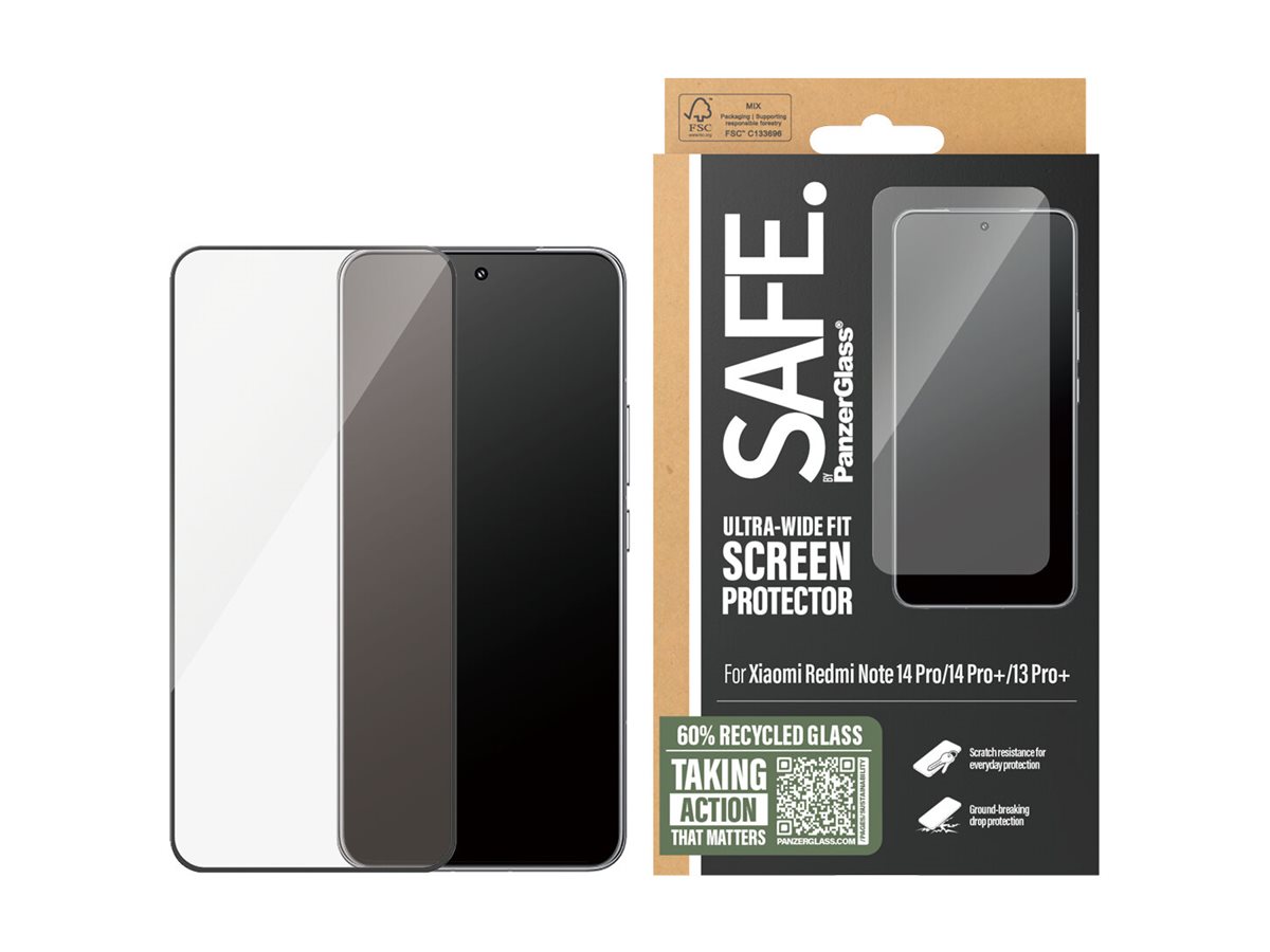 PanzerGlass Screen protector - Xiaomi - Redmi Note 14 Pro, 14 Pro+, 13 Pro+ - Glass - Transparent - Ultra-Wide Fit