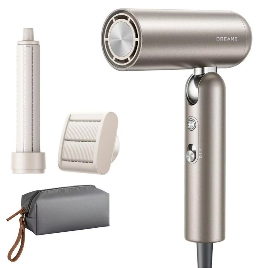 Dreame - Hair dryer - AHD51 Pocket Pro - 1300 W - Number of temperature settings 5 - Ionic function - Titanium Gold