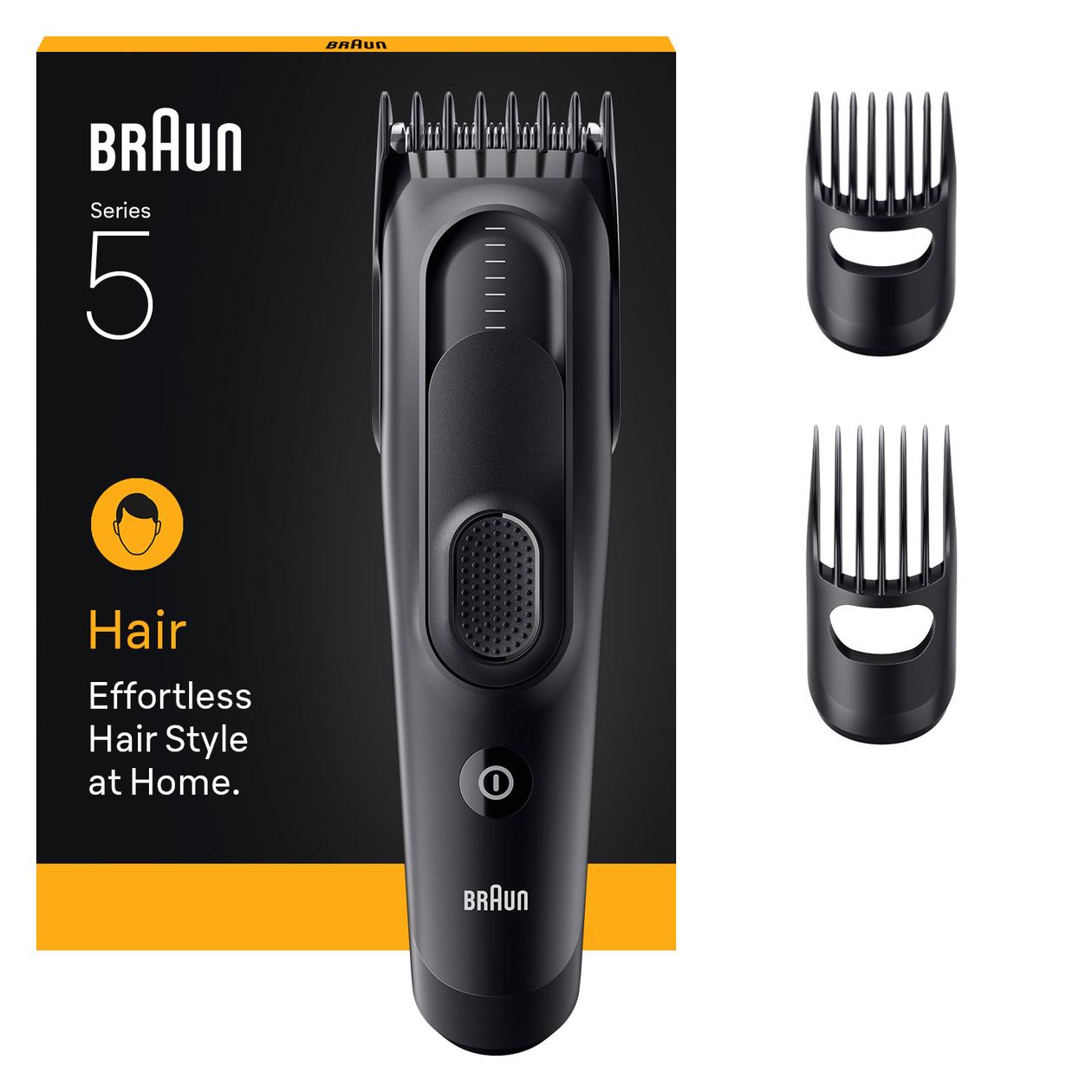Braun Hair Clipper - HC5530 Series 5 - Cordless - Number of length steps 17 - Black