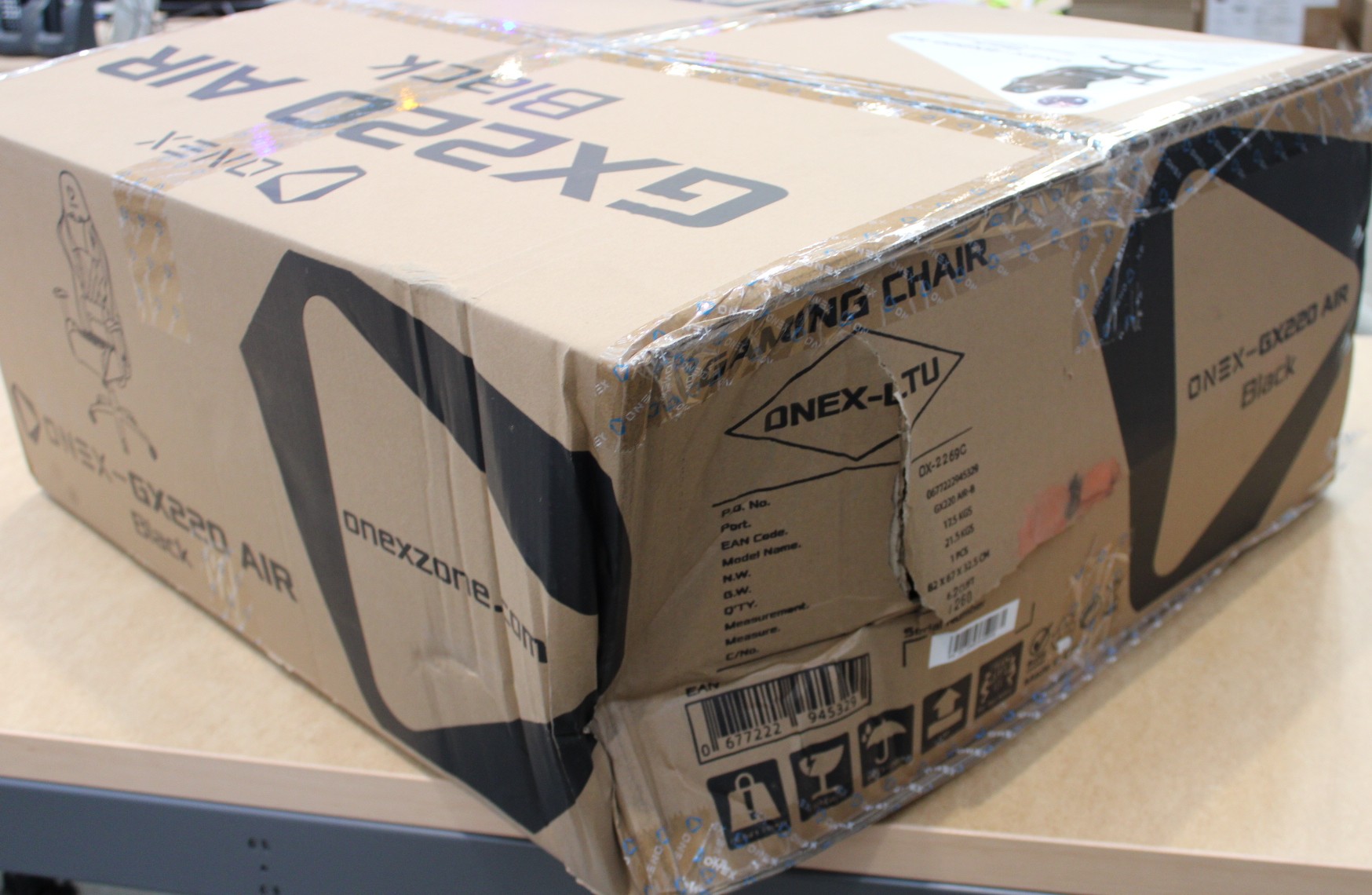 SALE OUT. Onex PVC; Nylon caster; Metal - Gaming chairs - GX220 AIR Series - Black - DAMAGED PACKAGING