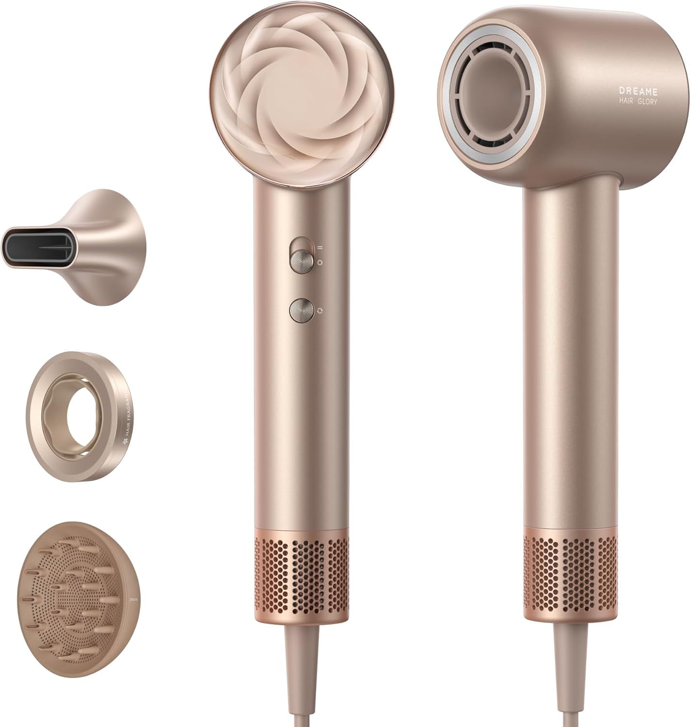 Dreame Hair Dryer - Glory Mix AHD18 - 1600 W - Number of temperature settings 4 - Ionic function - Diffuser nozzle - Gold