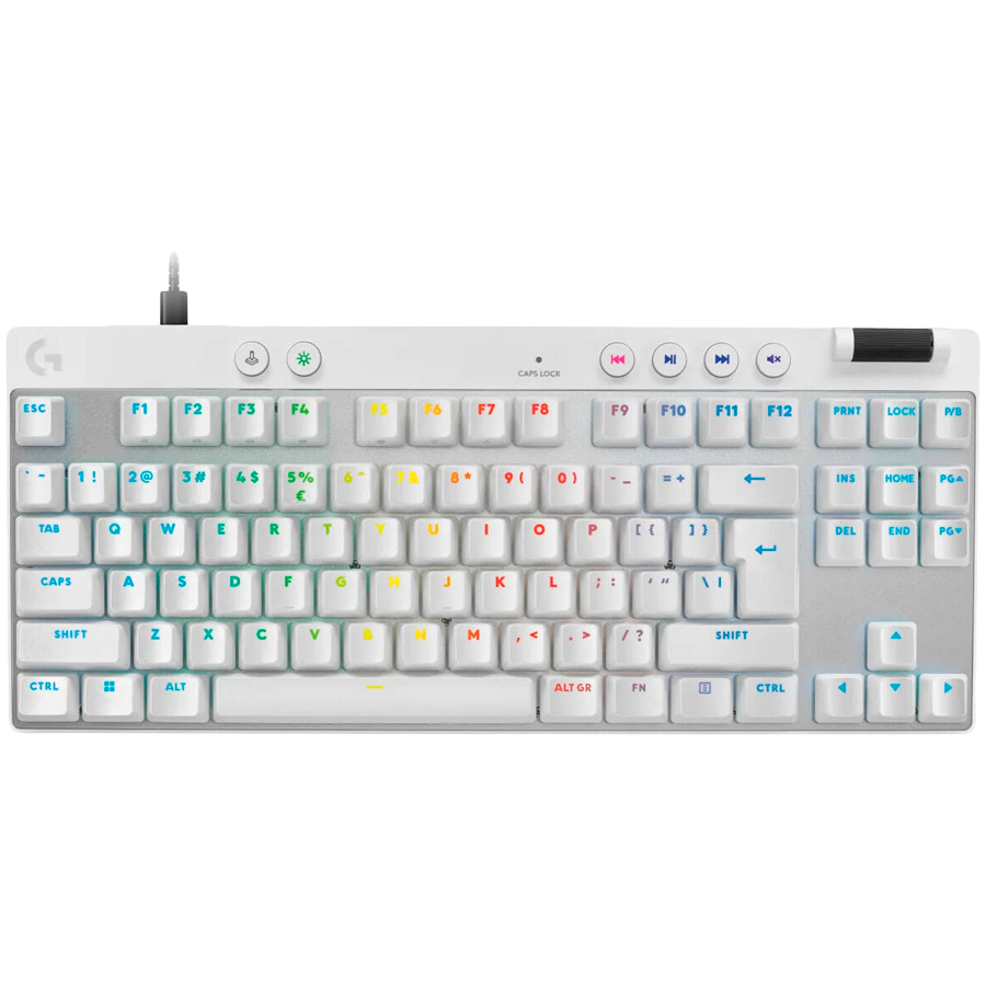 LOGITECH G PRO X TKL RAPID Gaming Keyboard - WHITE - US INT'L - USB - EMEA28i-935 - LINEAR