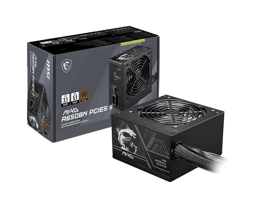 Power Supply|MSI|ATX|PC|100 - 240 V|650 W|MAGA650BNPCIE5II