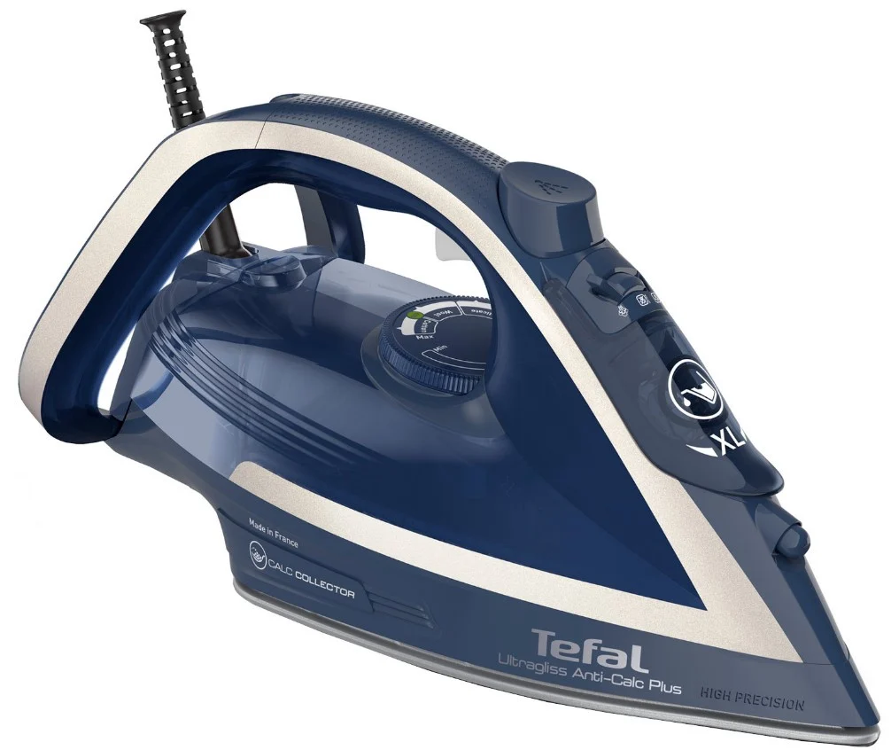 TEFAL - Steam Iron - FV6830E0 - Steam Iron - 2800 W - Water tank capacity 270 ml - Continuous steam 50 g/min - Silver/Blue