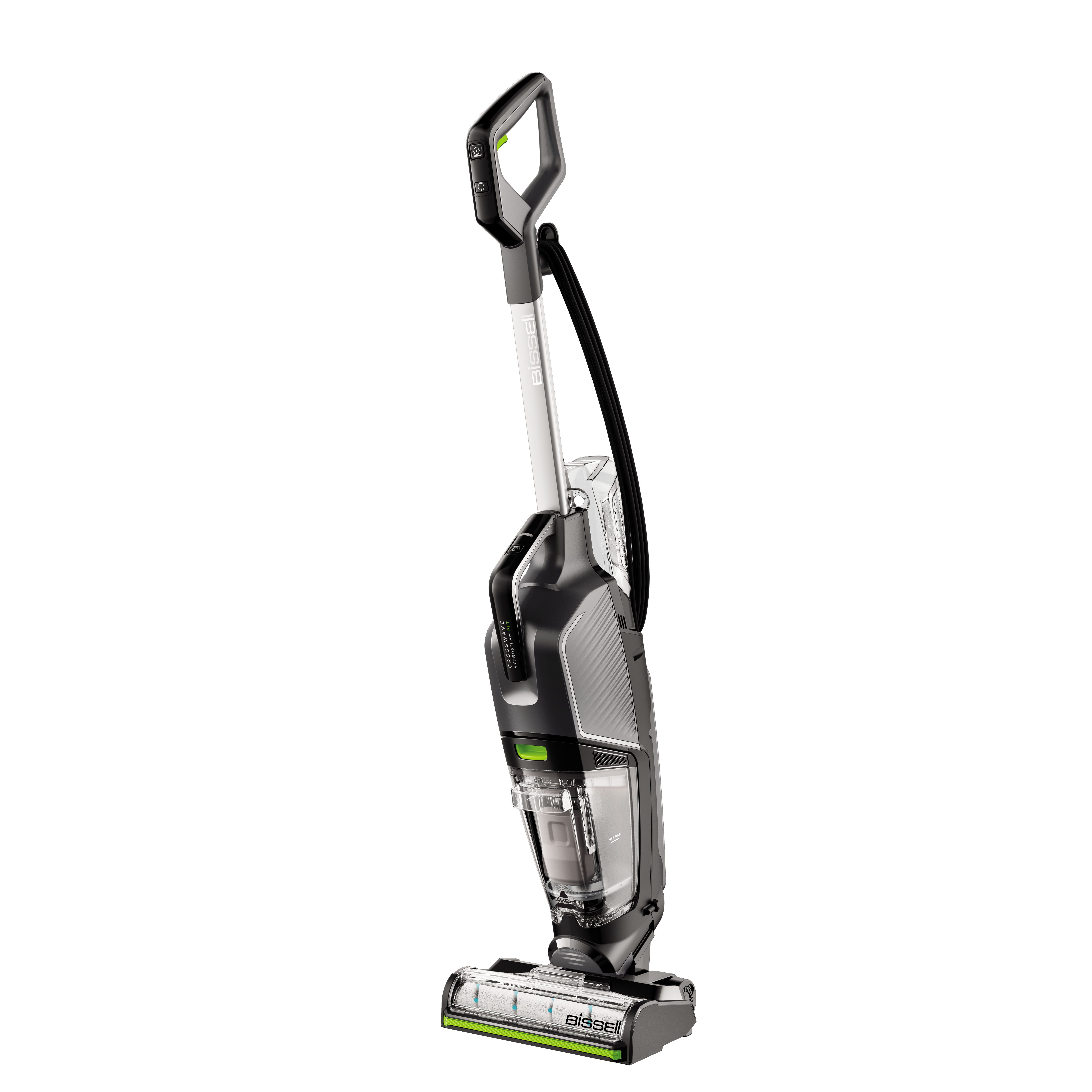 Bissell - All-in one Multi-Surface Cleaner - 3527N Crosswave HydroSteam Pet Select - Corded operating - Washing function - 1100 W - N/A V - Titanium/Black/Silver/Lime