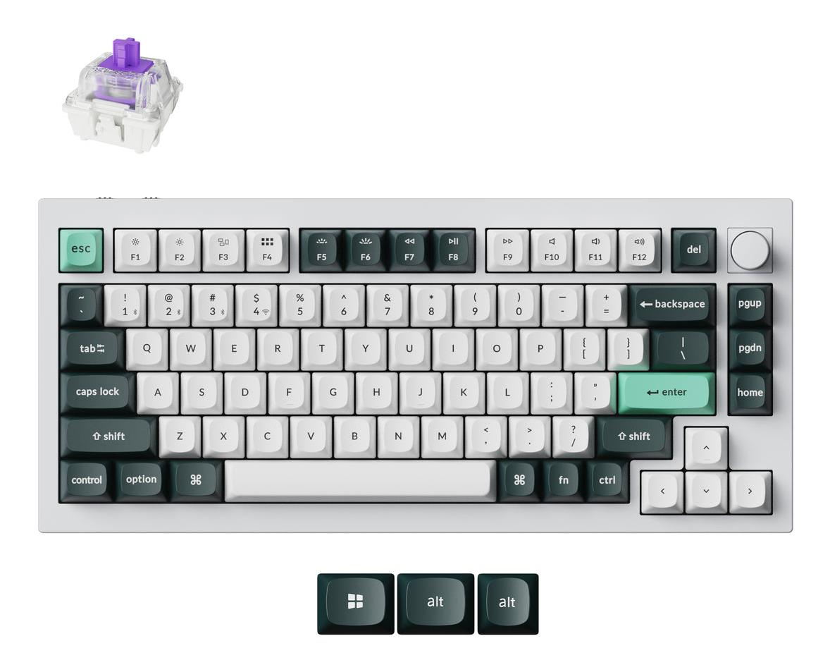 KEYBOARD WRL Q1 HE RGB/SHELL WHITE Q1H-P1 KEYCHRON