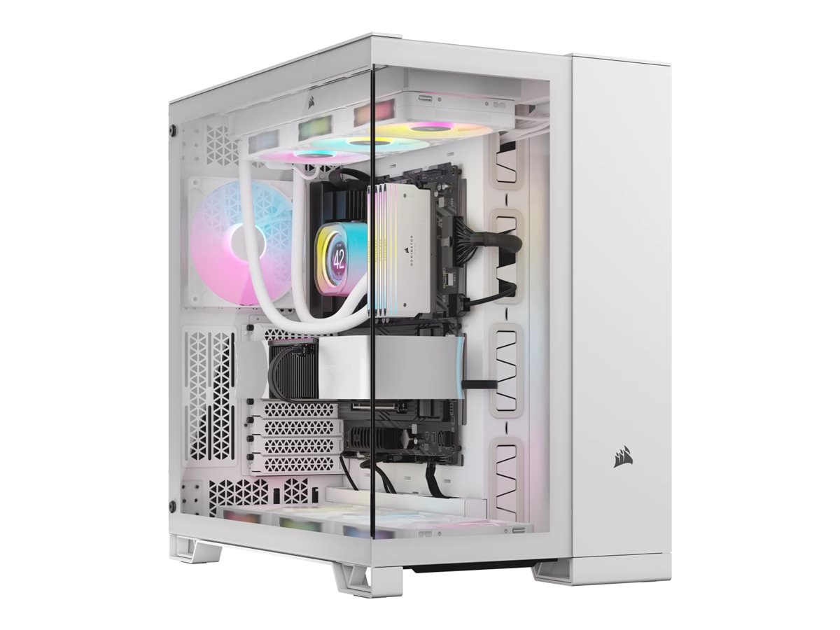 Corsair Dual Chamber PC Case - iCUE LINK 6500X RGB - White - Mid Tower - ATX