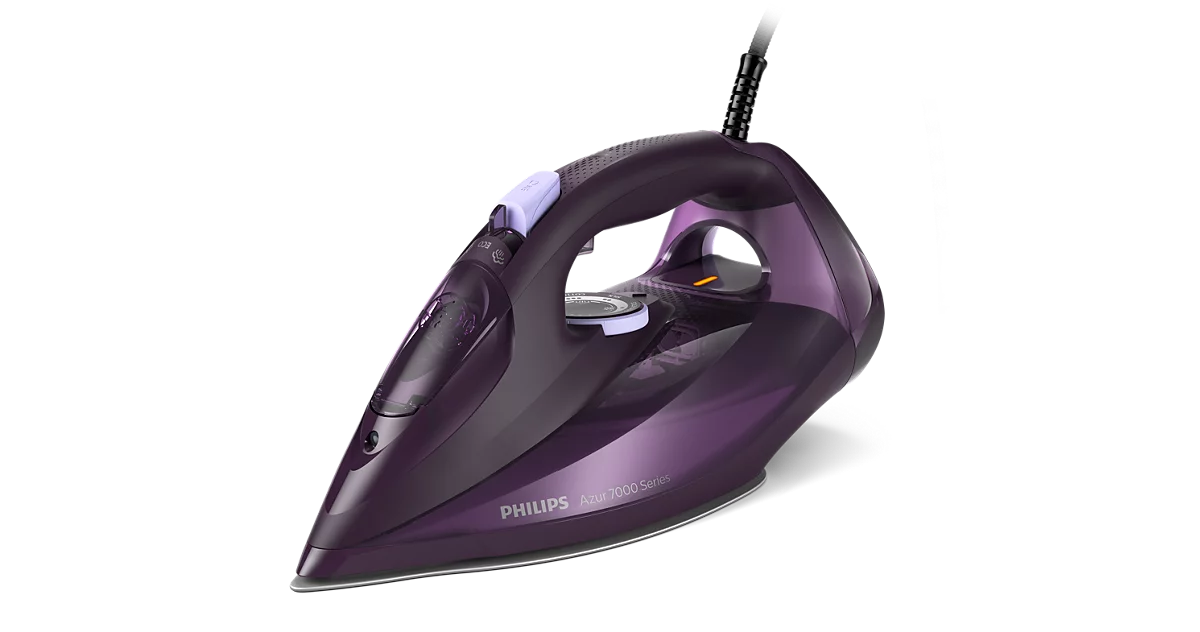 Philips - DST7051/30 7000 Series - Steam Iron - 2800 W - Water tank capacity 300 ml - Continuous steam 50 g/min - Dark purple - Steam boost performance 250 g/min