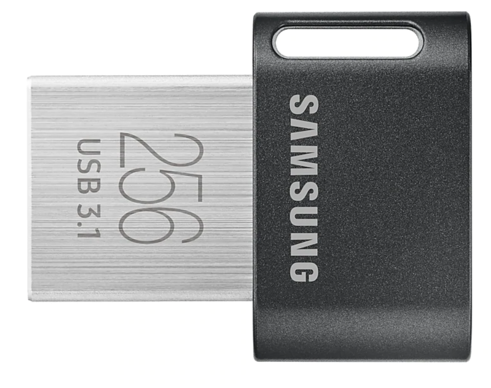 Samsung - FIT Plus - MUF-256AB/APC - 256 GB - USB 3.1 - Black/Silver