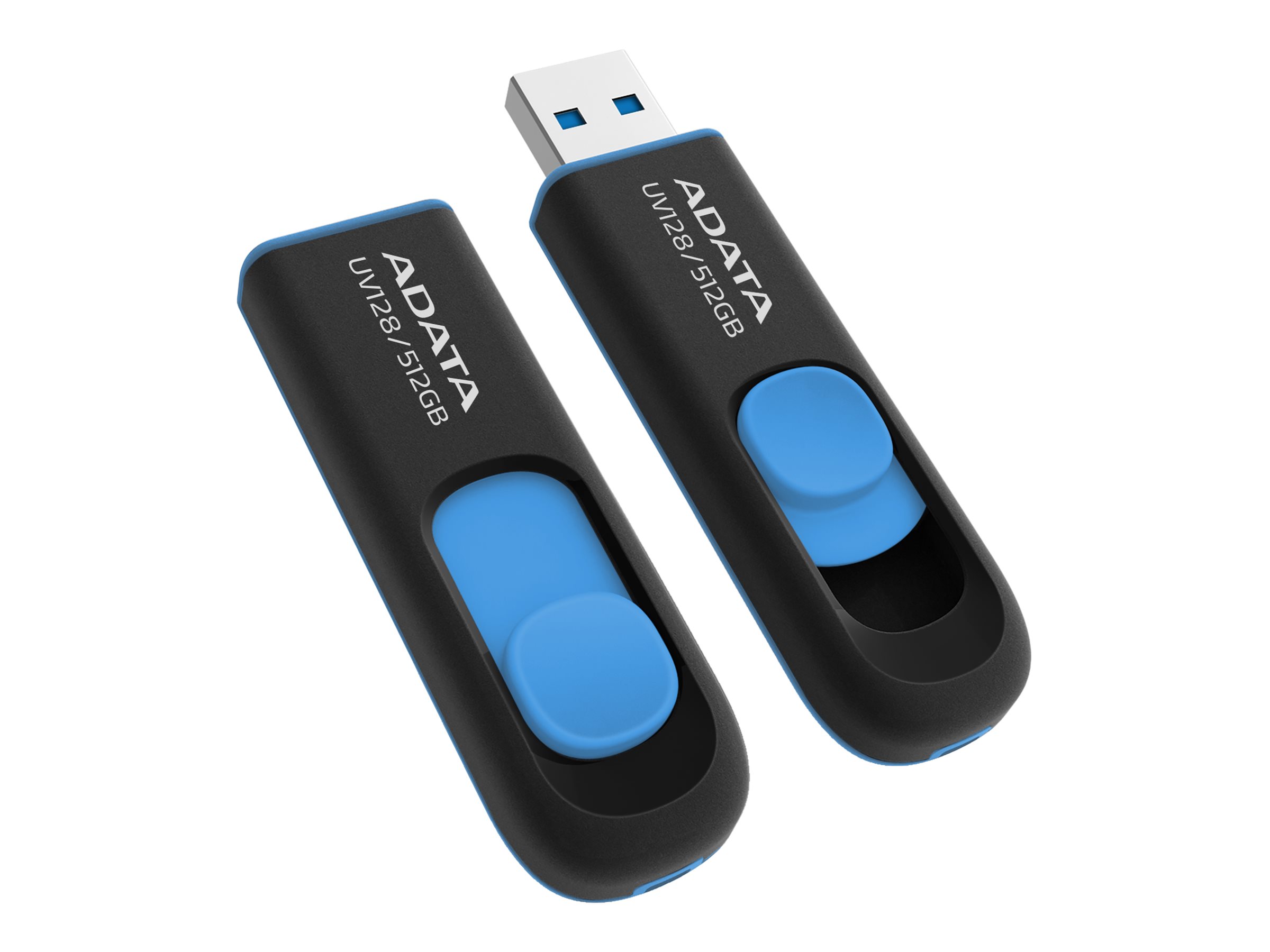 ADATA - USB Flash Drive - UV128 - 512 GB - USB 3.2 Gen1 - Black/Blue
