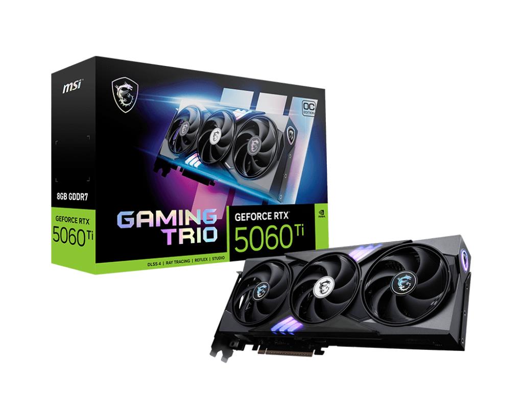 Graphics Card|MSI|NVIDIA|GeForce RTX 5060 Ti|8 GB|GDDR7|128 bit|PCI Express x16 5.0|Active|RTX5060TI8GGAMTRIOOC