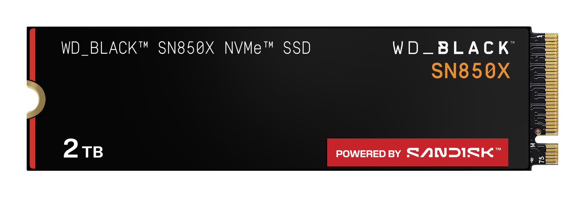SSD|SANDISK|1200xTBW rating|Read speed 7300 MB/s|Write speed 6600 MB/s|NVMe Yes|PCI Express 4.0|M.2|2000 GB|POWERED BY SANDISK|Black SN850X|WDS200T2X0E