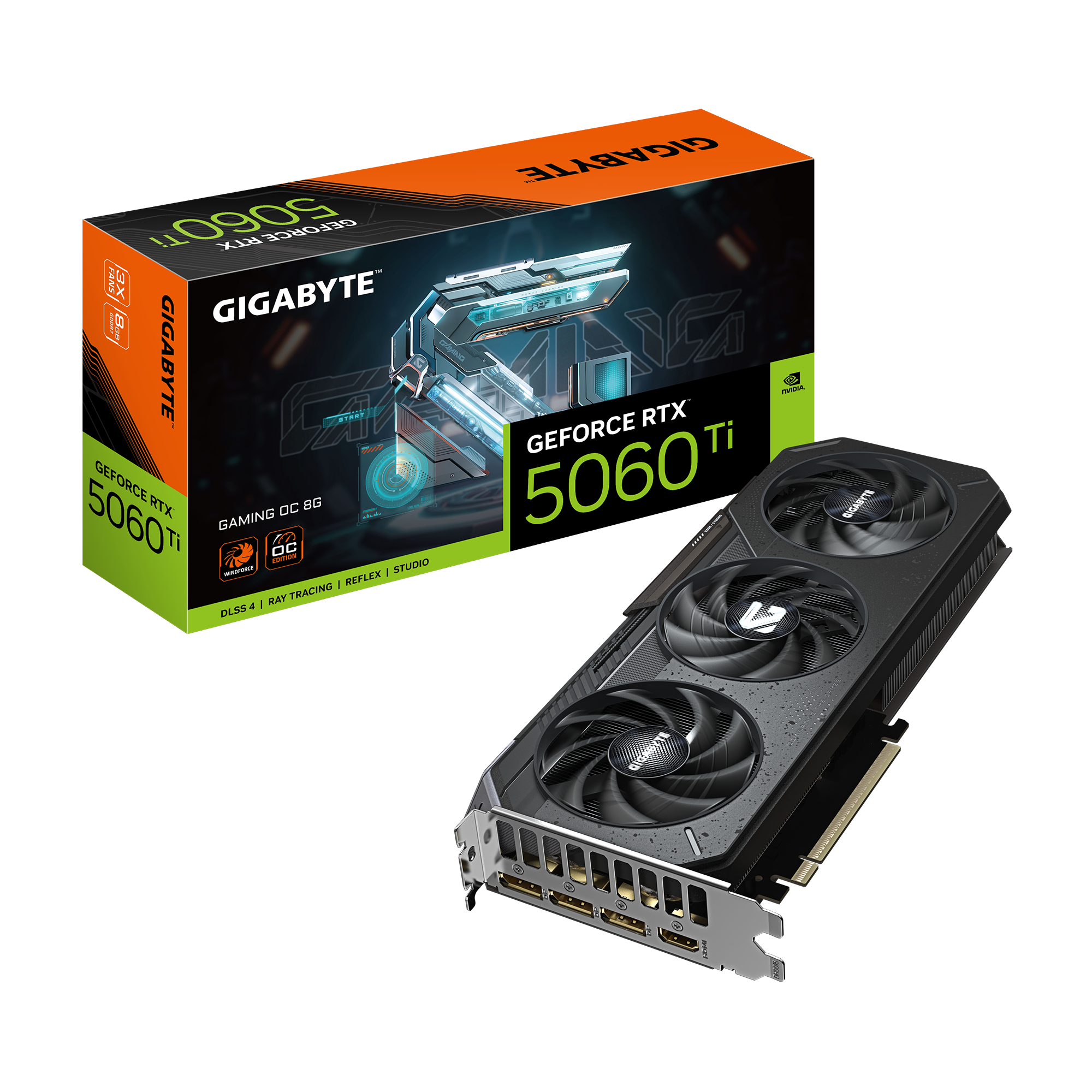 Gigabyte GeForce RTX 5060 Ti GAMING OC 8G - NVIDIA - 8 GB - GeForce RTX 5060 Ti - GDDR7 - HDMI ports quantity 1 - PCI-E 5.0