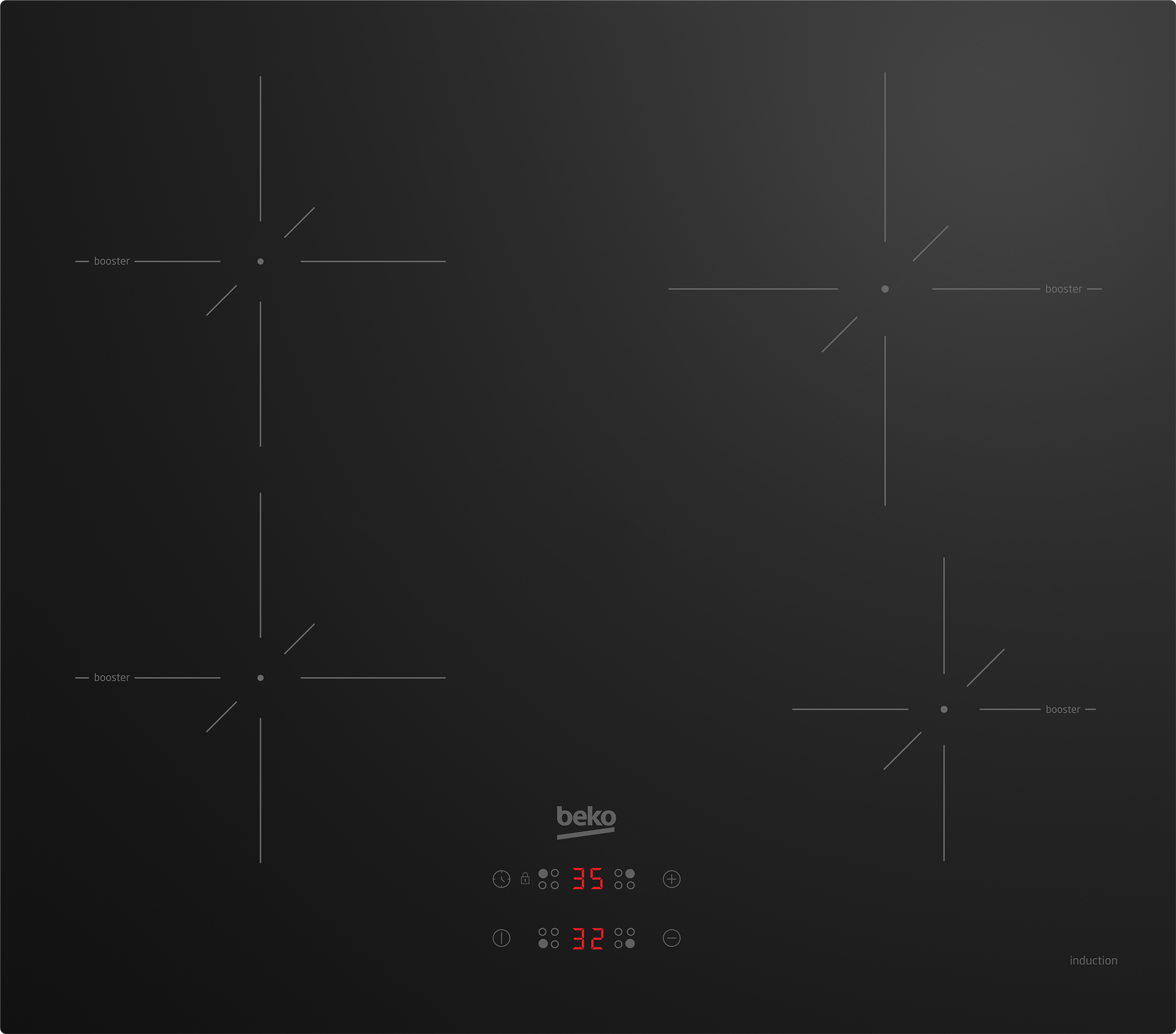 BEKO Induction Hob HII64400SMT, Width 59 cm