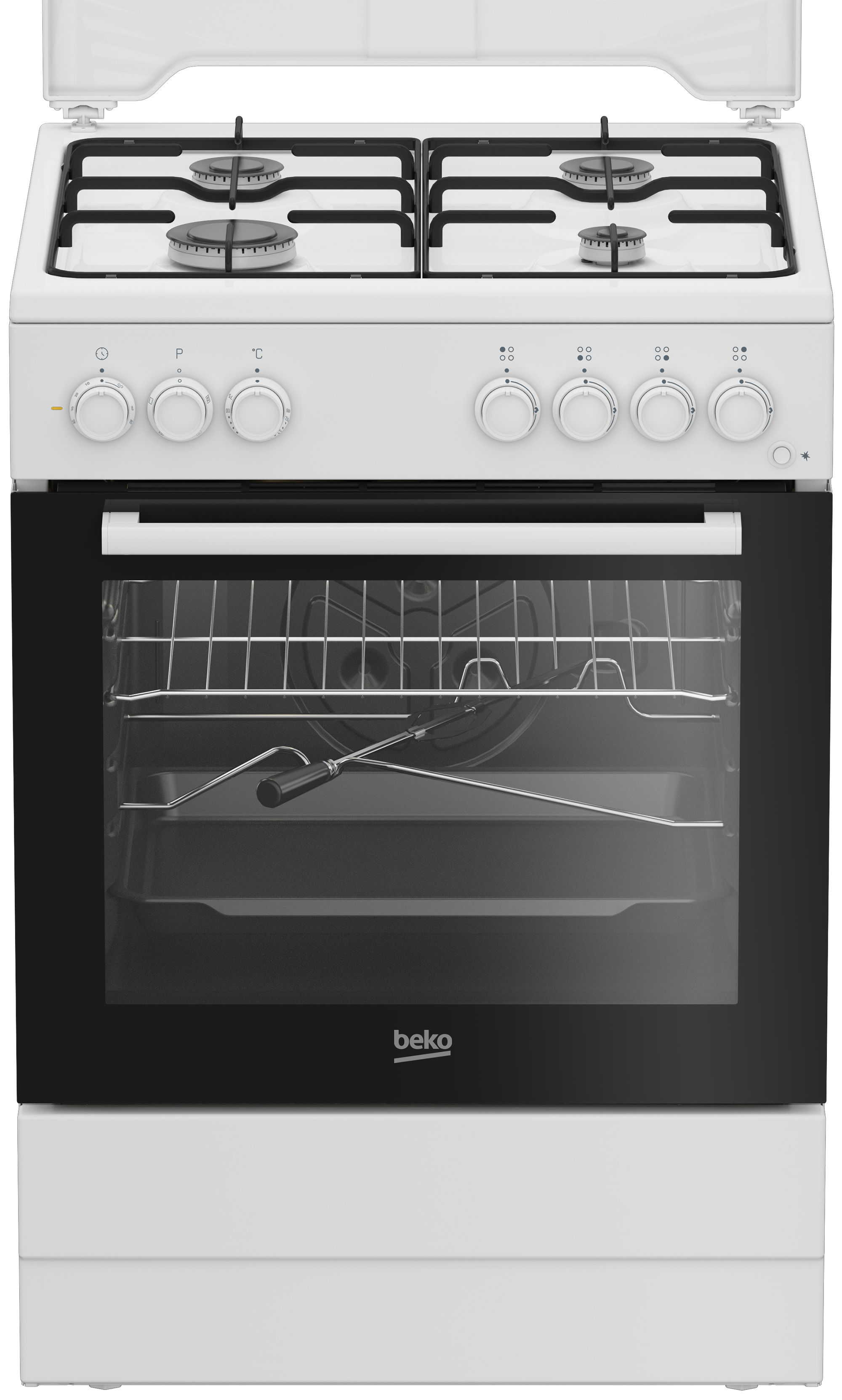 BEKO Gas Cooker FBST62110DW, Width 60 cm