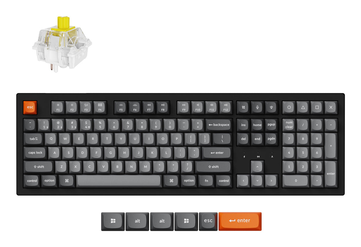 Keychron K10 Max RGB - US Layout - Hot-Swappable Super Banana Wireless Keyboard