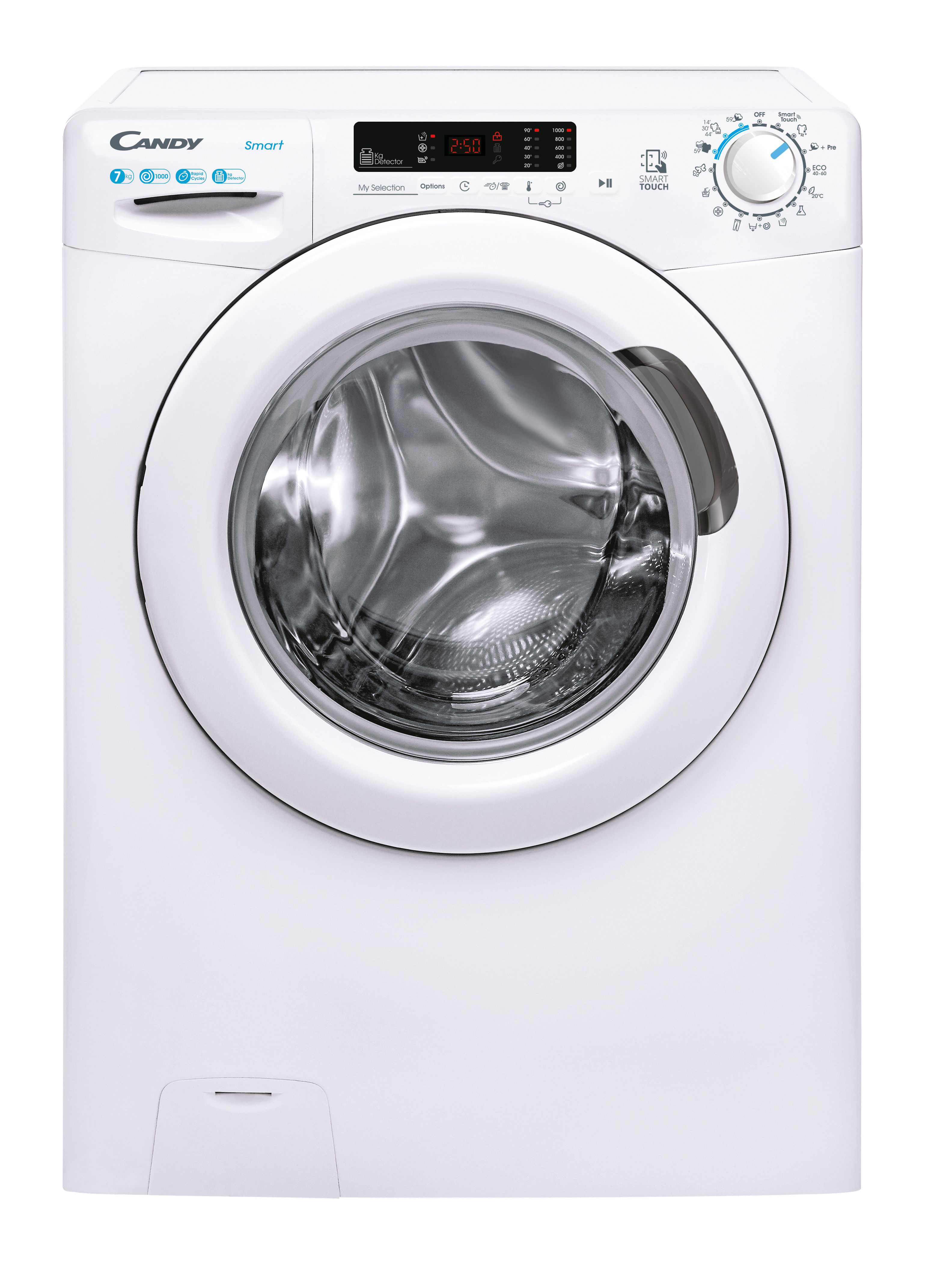 CANDY Washing machine CS 1072DE/1-S, 7 kg, Energy class D, 1000 RPM, Depth 45.5 cm