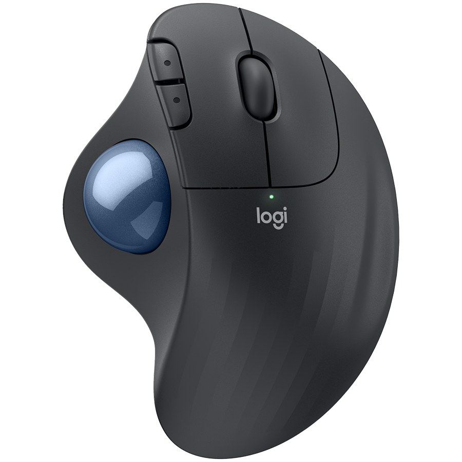 LOGITECH ERGO M575S Wireless Trackball  - GRAPHITE+BLUE BALL - BT - EMEA28-935