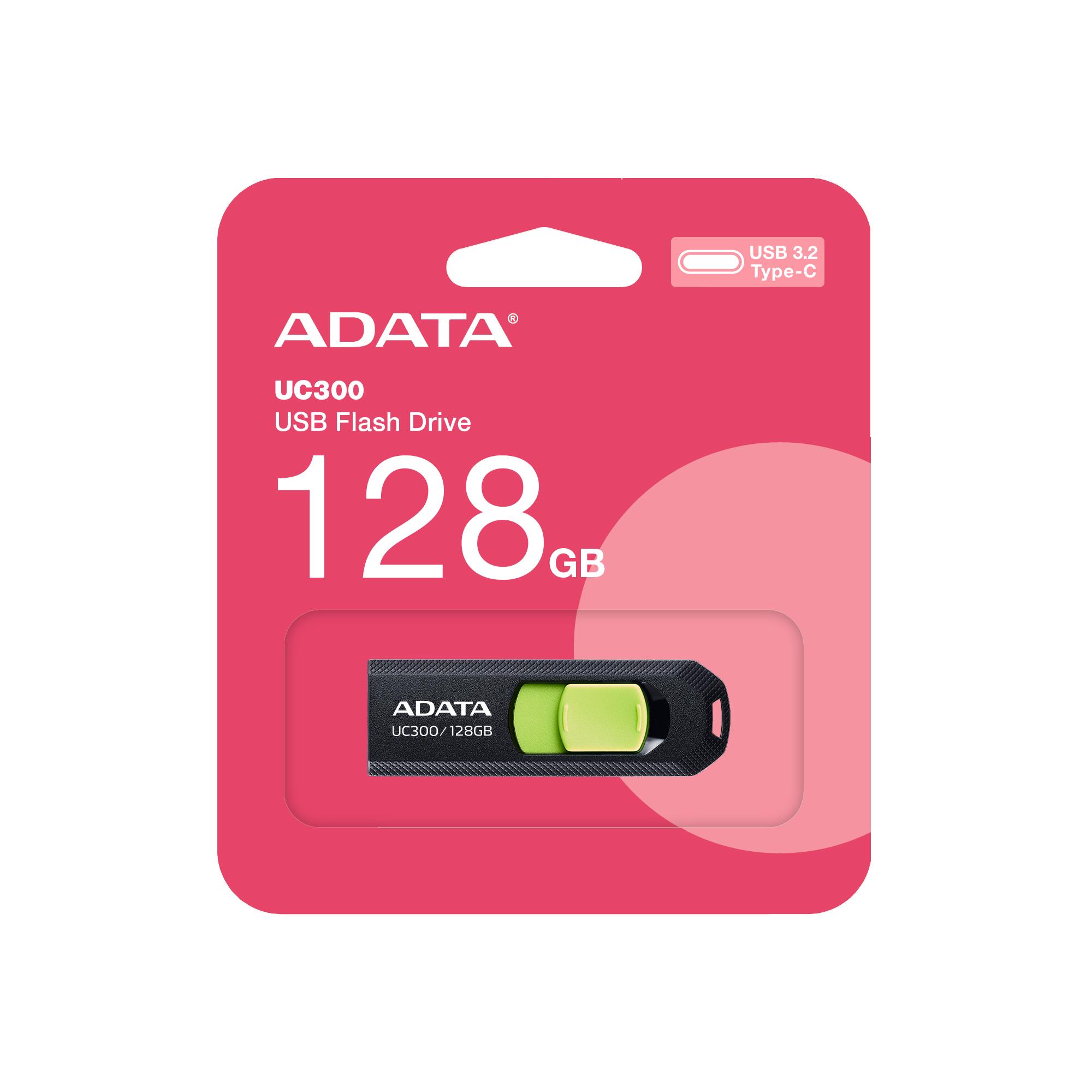 MEMORY DRIVE FLASH USB-C 128GB/ACHO-UC300-128G-RBK/GN ADATA