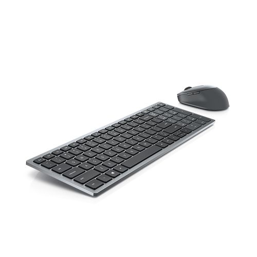 Dell - Keyboard and Mouse - KM7120W - Keyboard and Mouse Set - Wireless - Batteries included - Bluetooth - Wireless connection - Russian - Titan Gray