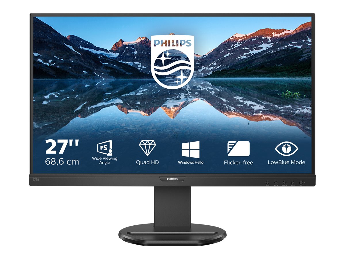 Philips - USB-C Monitor - 276B9/00 - 27 " - IPS - QHD - 16:9 - 75 Hz - 4 ms - 2560 x 1440 pixels - 350 cd/m² - HDMI ports quantity 1 - Black