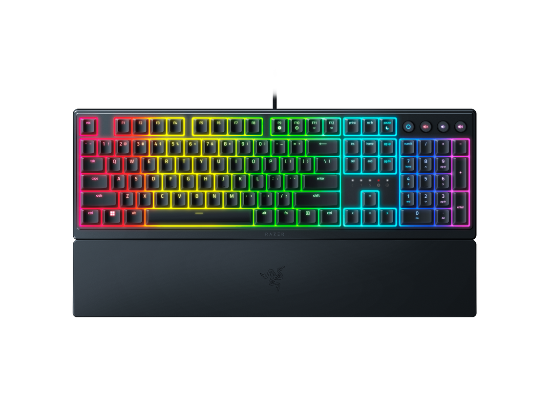 Razer - Ornata V3 - Gaming Keyboard - Wired - RGB LED light - US - Mecha-Membrane - Black