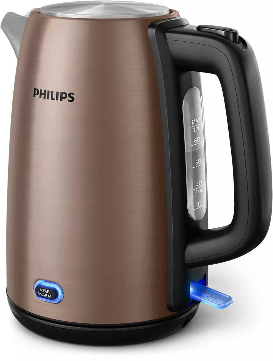 Philips - Kettle - HD9355/92 Viva Collection - Electric - 1740 W - 1.7 L - Stainless steel - 360° rotational base - Copper