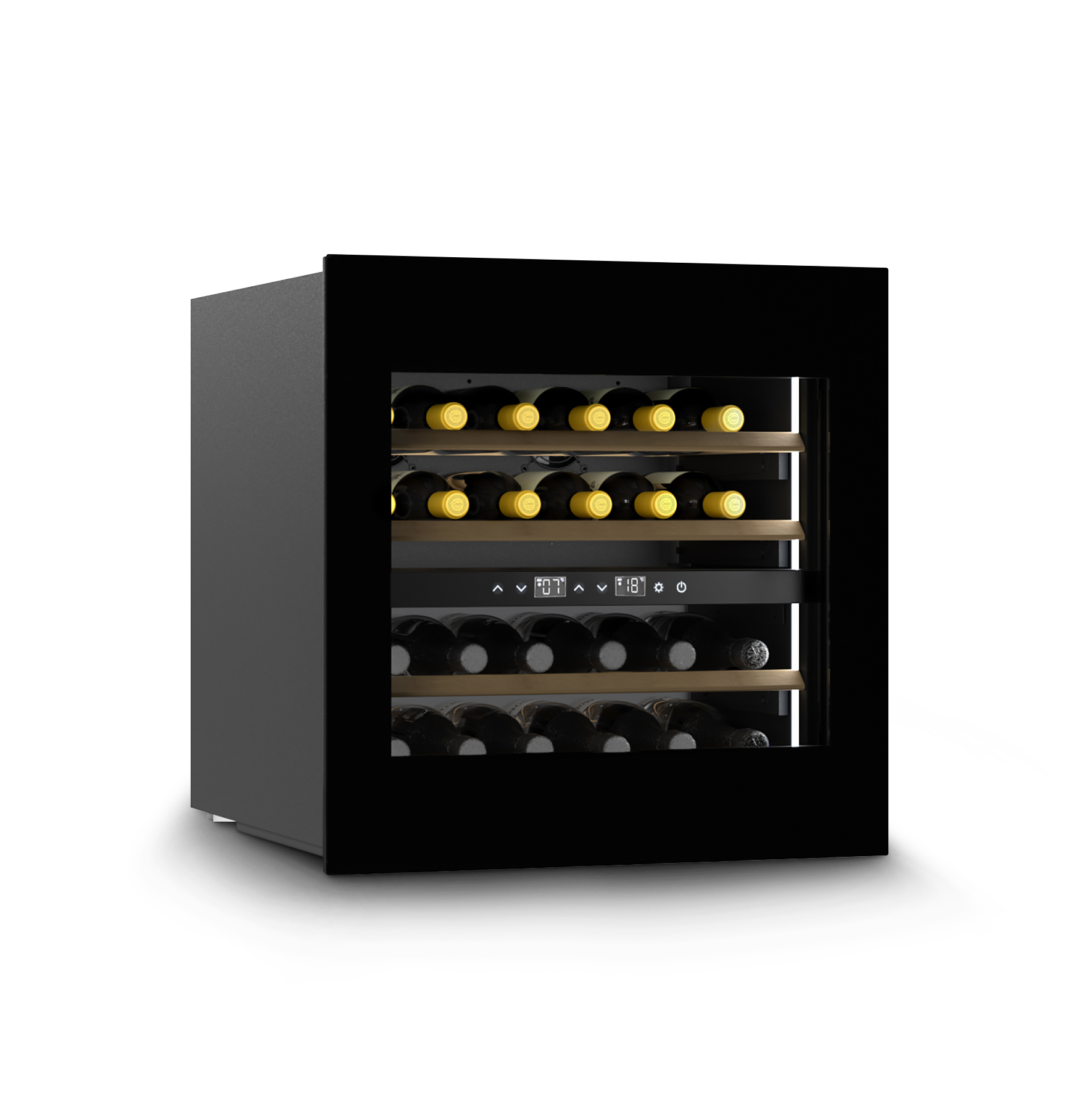 Caso - Wine Cooler - WineDeluxe WD 24 - Energy efficiency class F - Built-in - Bottles capacity 24 - Black