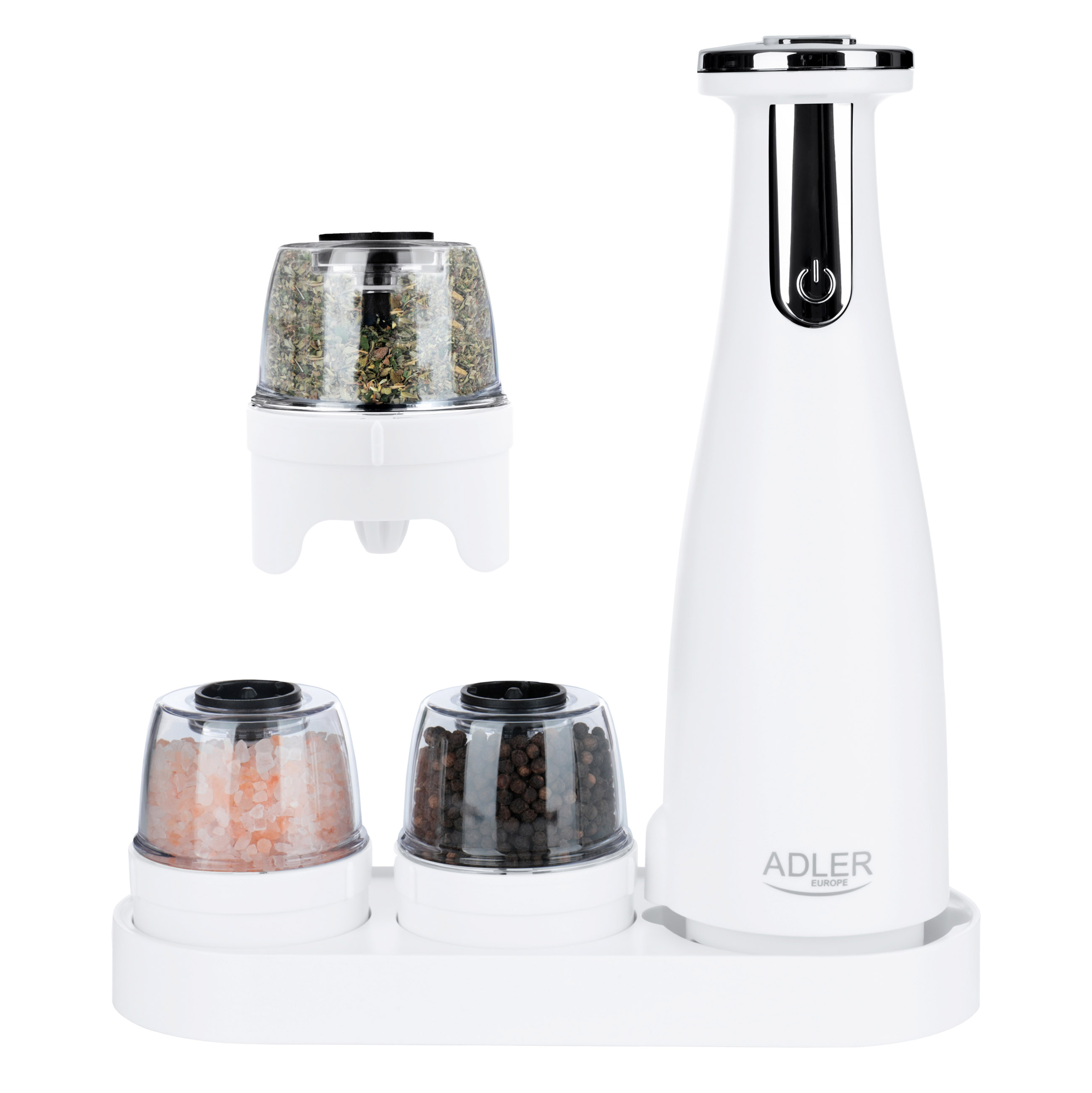 Adler - Electric Salt and pepper grinder - AD 4449w - Housing material ABS plastic - 7 W - Lithium - Matte White