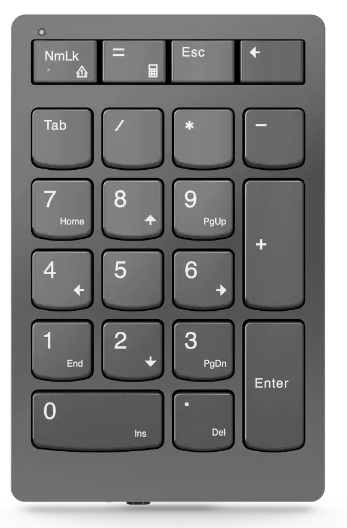 Lenovo - Professional - Go Wireless Numeric Keypad - Numeric Keypad - Wireless - Storm Grey