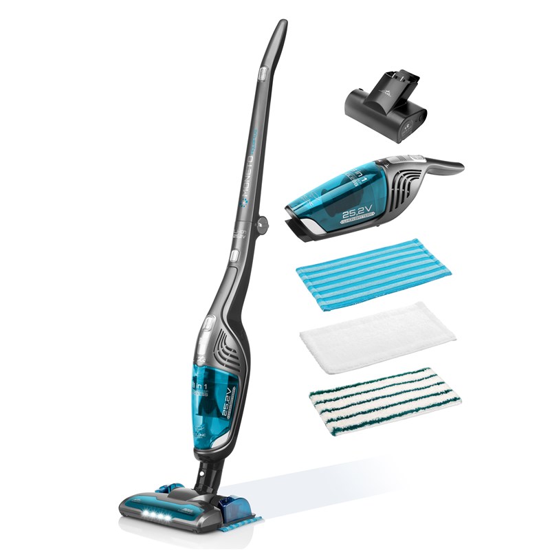 ETA - Vacuum Cleaner - ETA845390000 Moneto II Aqua Plus - Cordless operating - Handstick 2in1 - Washing function - N/A W - 25.2 V - Operating time (max) 50 min - Grey/Blue