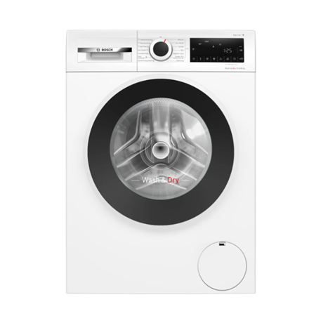 Bosch - Washing Machine with Dryer - WNG2540LSN - Energy efficiency class D - Front loading - Washing capacity 10.5 kg - 1400 RPM - Depth 64 cm - Width 60 cm - Display - LCD - Drying system - Drying capacity 6 kg - Steam function - White