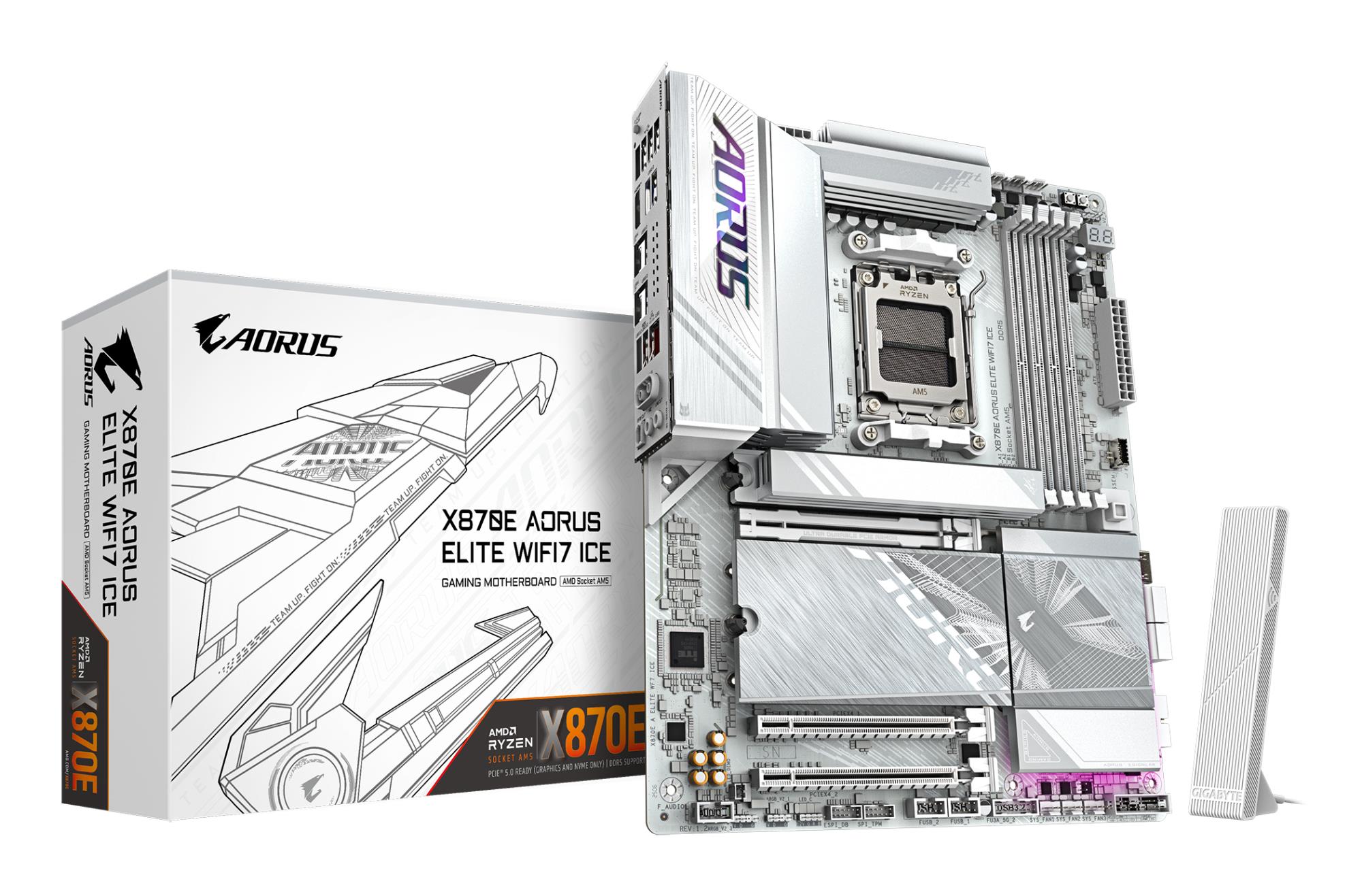 Mainboard|GIGABYTE|AMD X870|SAM5|ATX|Memory DDR5|Memory slots 4|X870EAELITEWF7ICE1.2