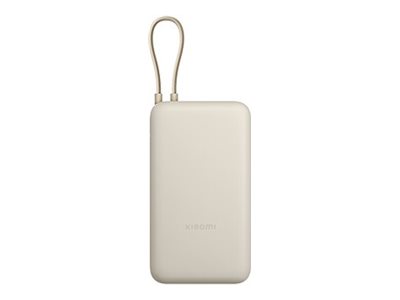 Xiaomi 33W Power Bank (Integrated Cable) - 20000 mAh - USB-C/USB-C cable/USB-A - Tan