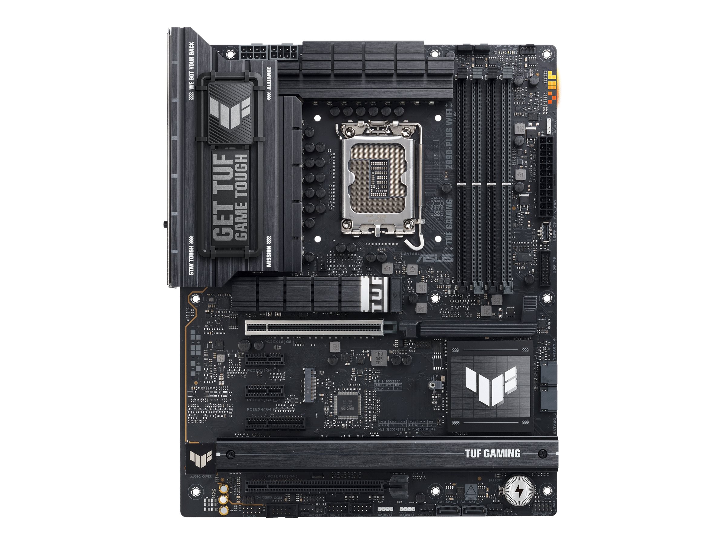 Asus TUF GAMING Z890-PLUS WIFI - Processor family Intel - Processor socket LGA1851 - DDR5 - Supported hard disk drive interfaces M.2, SATA - Number of SATA connectors 4