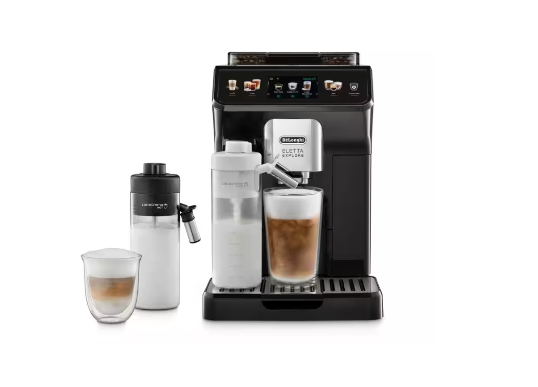 Delonghi Coffee Maker - ECAM450.55.G Eletta Explore - Pump pressure 19 bar - Built-in milk frother - Automatic - 1450 W - Grey