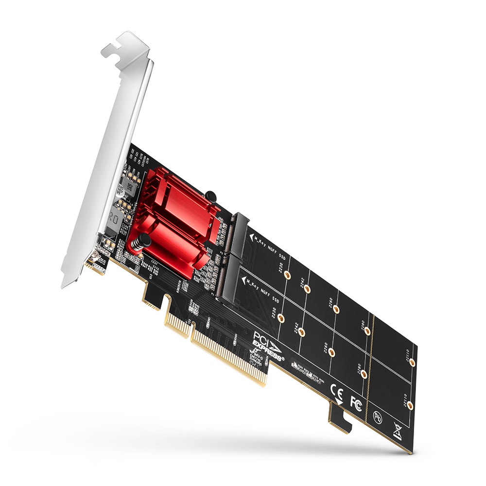 AXAGON PCIe 2x NVMe M.2 Controller - PCEM2-ND