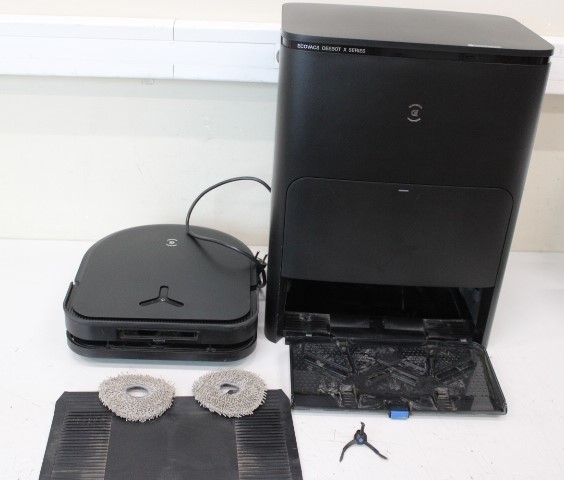 SALE OUT. Ecovacs DEEBOT X5 OMNI Vacuum cleaner, Robot, Wet&Dry, Operating time 164 min, Dust bin 0,25 L, 6400mAh, Black + Auto-empty statio - Ecovacs Robotic Vacuum Cleaner - DEEBOT X5 OMNI - Wet&Dry - Operating time (max) 164 min - Lithium-Ion - 6400 mA