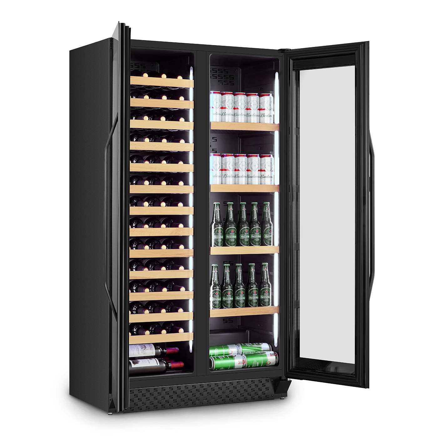 Caso - Wine Cooler - WineChef Duo 122 - Energy efficiency class G - Free standing - Bottles capacity 122 - Black