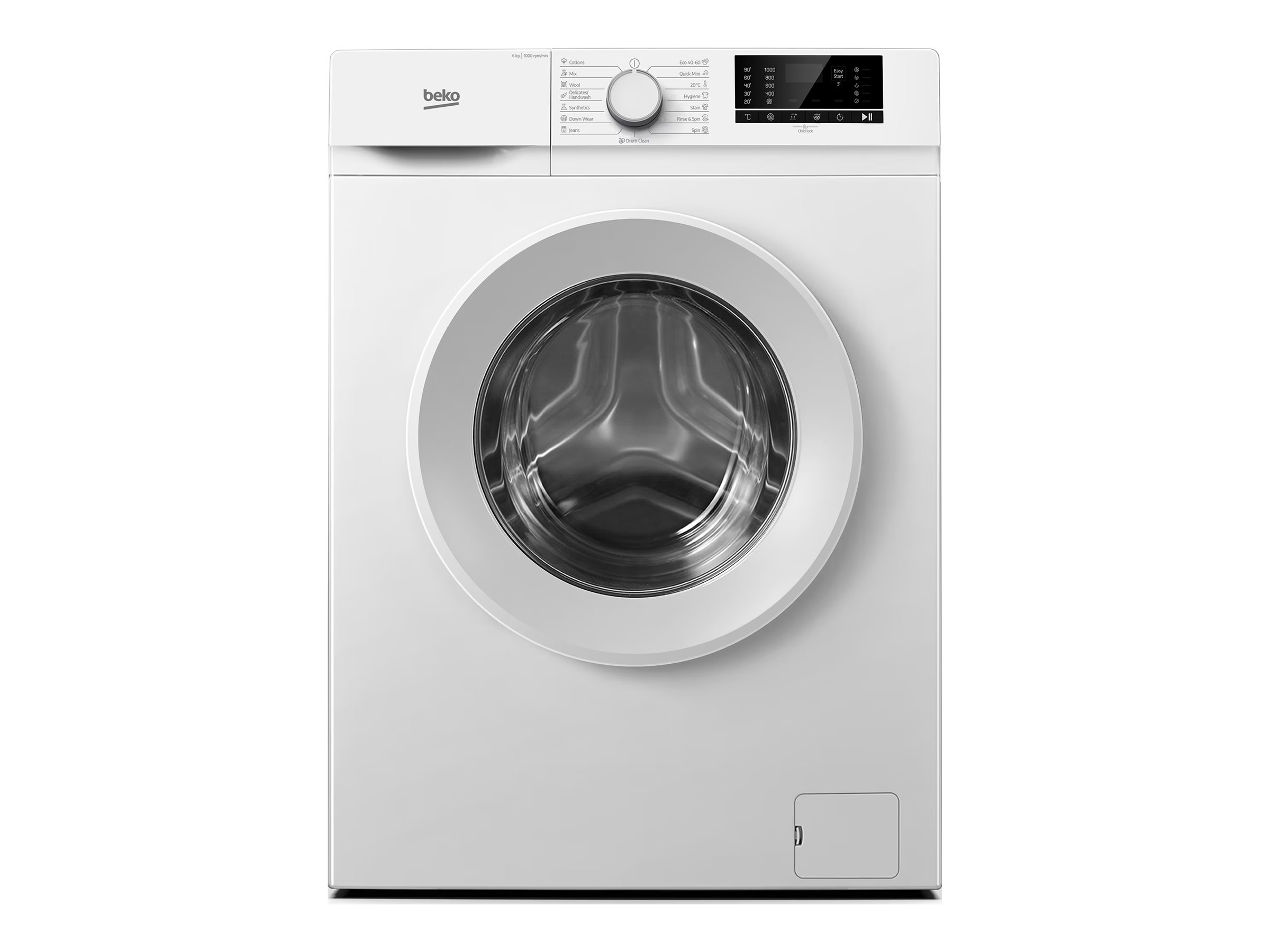 Beko B1WFK2604WEE Washing machine, Freestanding, Front loading, Washing capacity 6 kg, White - BEKO