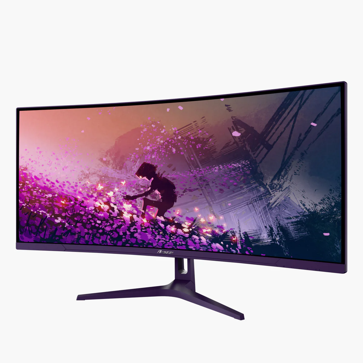 Arozzi - Nova - 34 " - VA - UWQHD - 21:9 - 165 Hz - 1 ms - 3440 x 1440 pixels - 350 cd/m² - HDMI ports quantity 2 - Purple