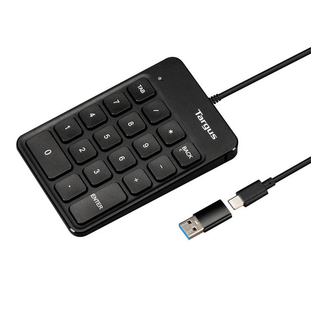 Targus - Numeric EcoSmart - Numeric Keypad - Wired - Black